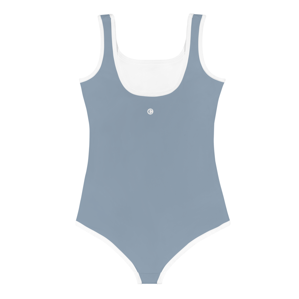 Michigan Upper Peninsula Toddler Swimsuit (w/ UP USA Flag) | B-24 Grey