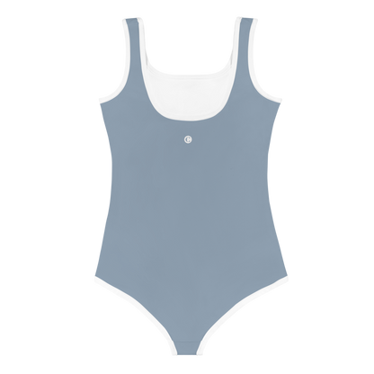 Michigan Upper Peninsula Toddler Swimsuit (w/ UP USA Flag) | B-24 Grey