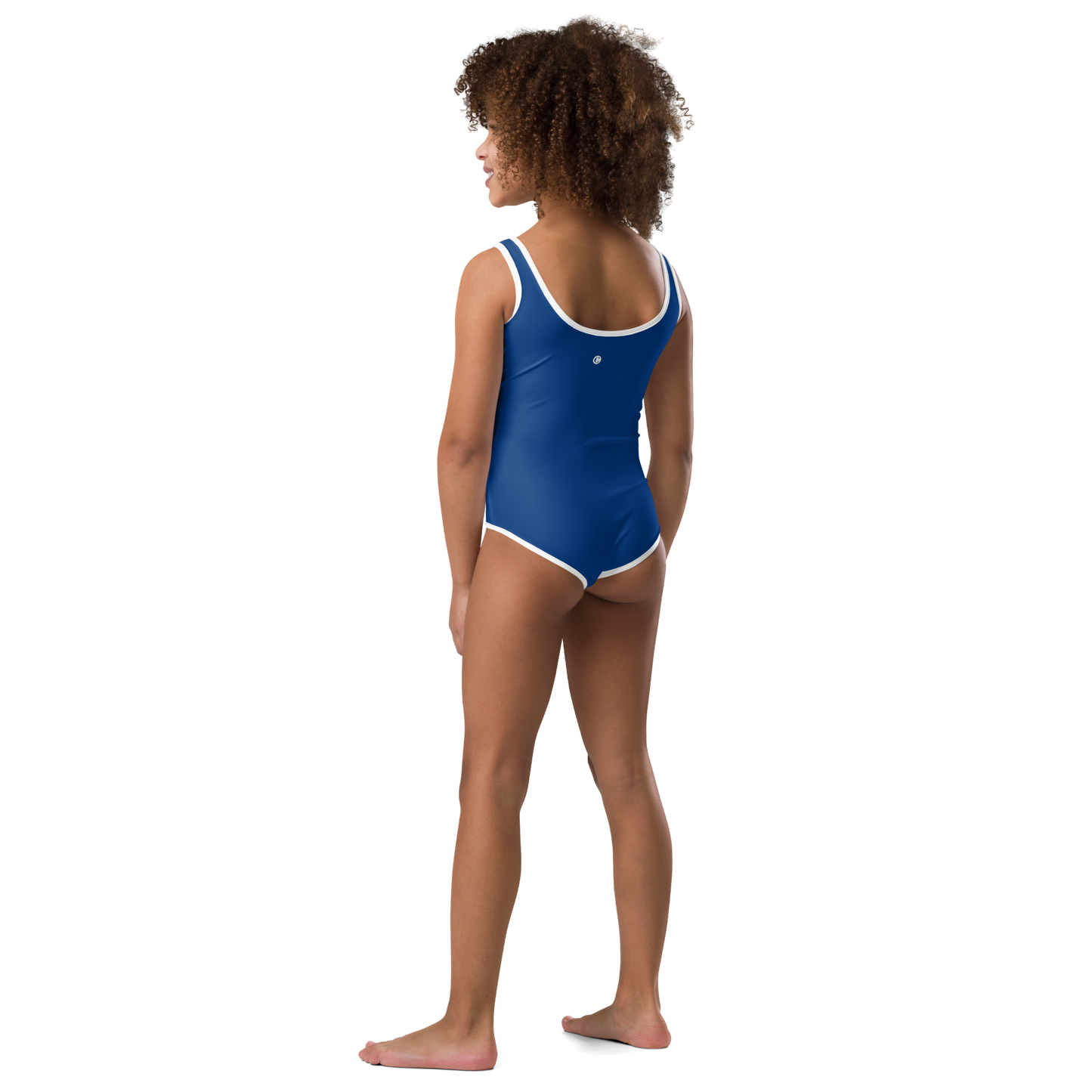 Michigan Upper Peninsula Toddler Swimsuit (w/ UP USA Flag) | Dearborn Blue