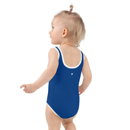 Michigan Upper Peninsula Toddler Swimsuit (w/ UP USA Flag) | Dearborn Blue