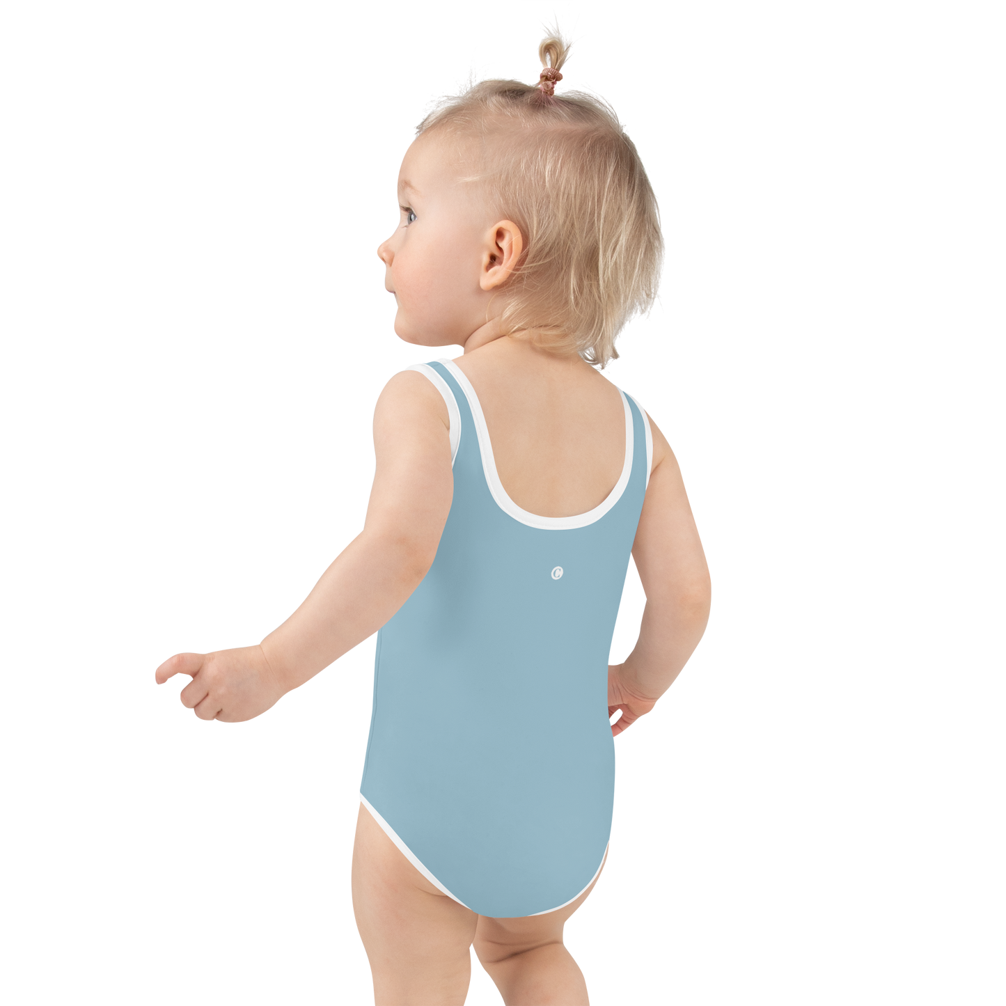 Michigan Upper Peninsula Toddler Swimsuit (w/ UP USA Flag) | Opal Blue