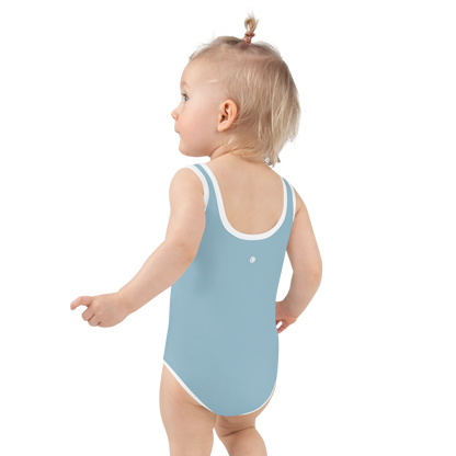 Michigan Upper Peninsula Toddler Swimsuit (w/ UP USA Flag) | Opal Blue