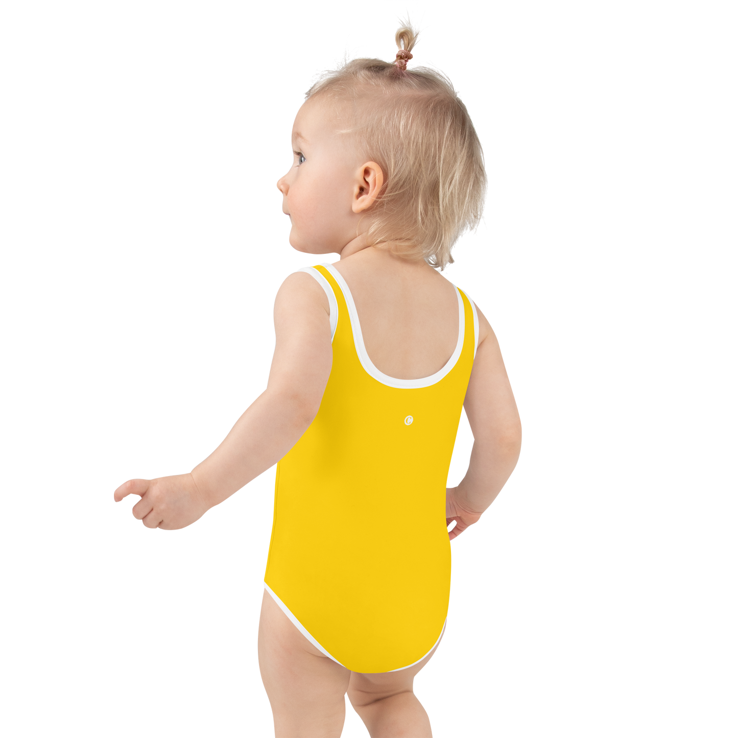 Michigan Upper Peninsula Toddler Swimsuit (w/ UP USA Flag) | Gold