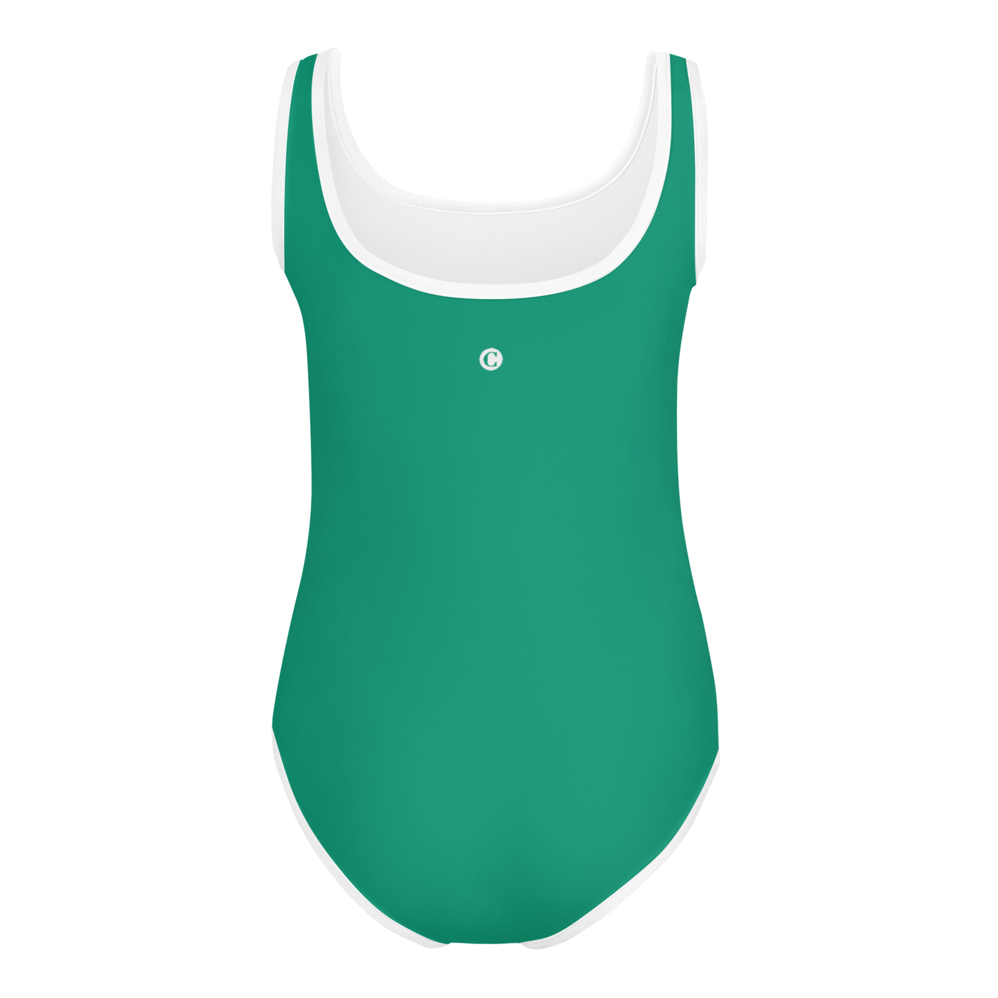 Michigan Upper Peninsula Toddler Swimsuit (w/ UP USA Flag) | Emerald Green