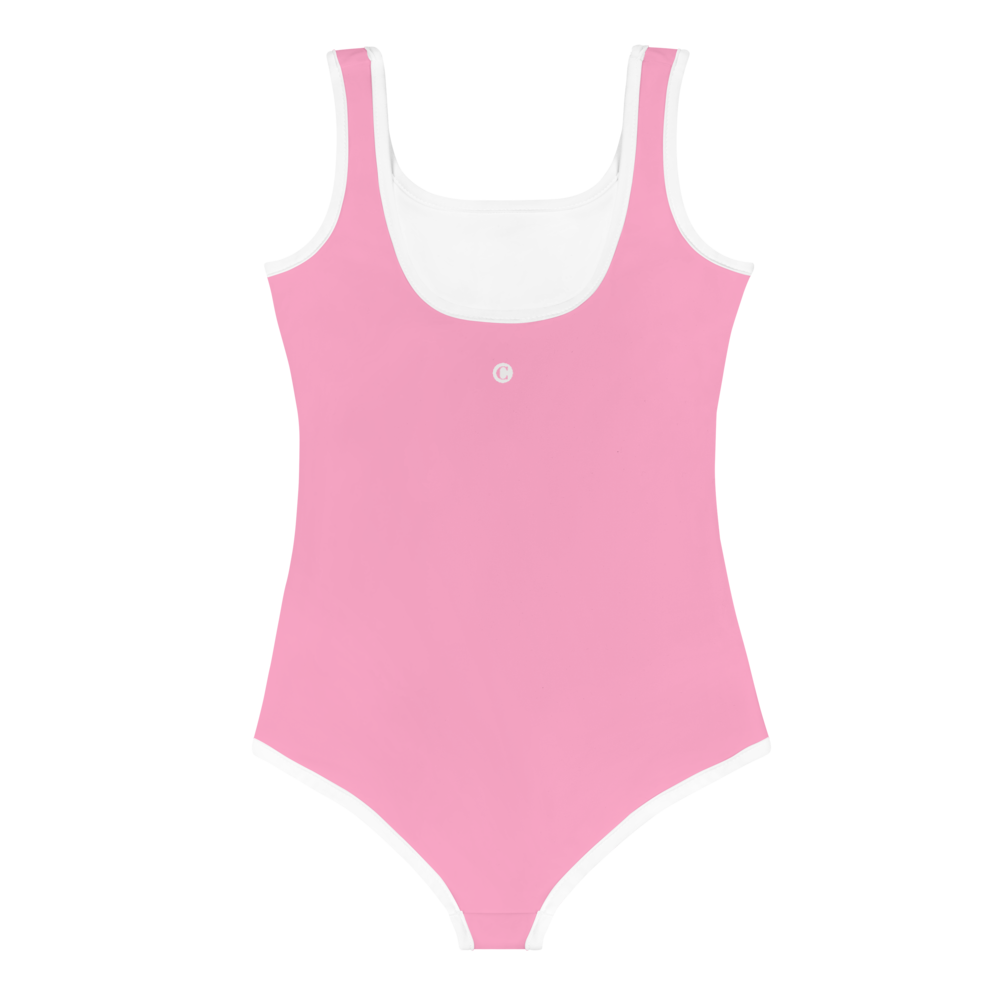 Michigan Upper Peninsula Toddler Swimsuit (w/ UP USA Flag) | '67 Caddie Pink