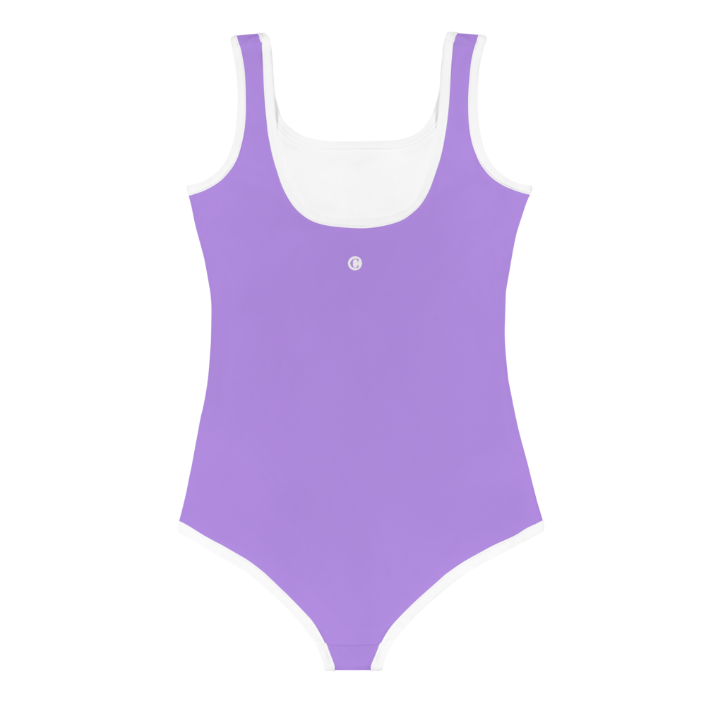 Michigan Upper Peninsula Toddler Swimsuit (w/ UP USA Flag) | Lavender