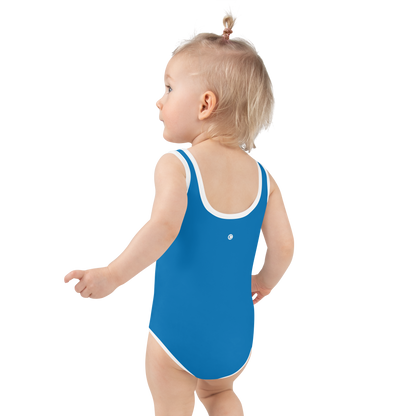 Michigan Upper Peninsula Toddler Swimsuit (w/ UP USA Flag) | Azure