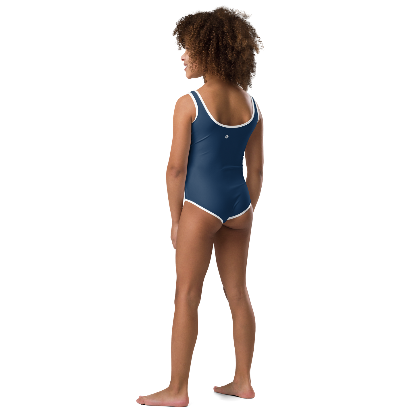 Michigan Upper Peninsula Toddler Swimsuit (w/ UP USA Flag) | Navy