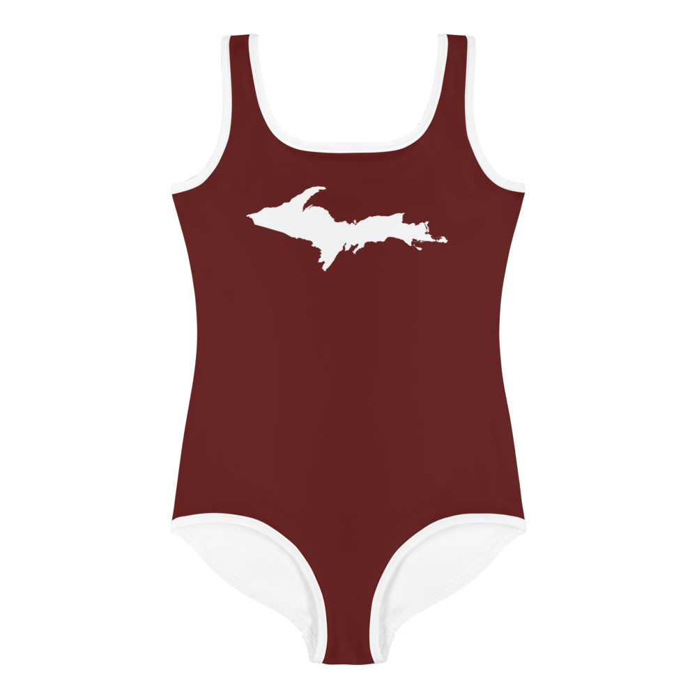 Michigan Upper Peninsula Toddler Swimsuit (w/ UP Outline) | Cherrywood