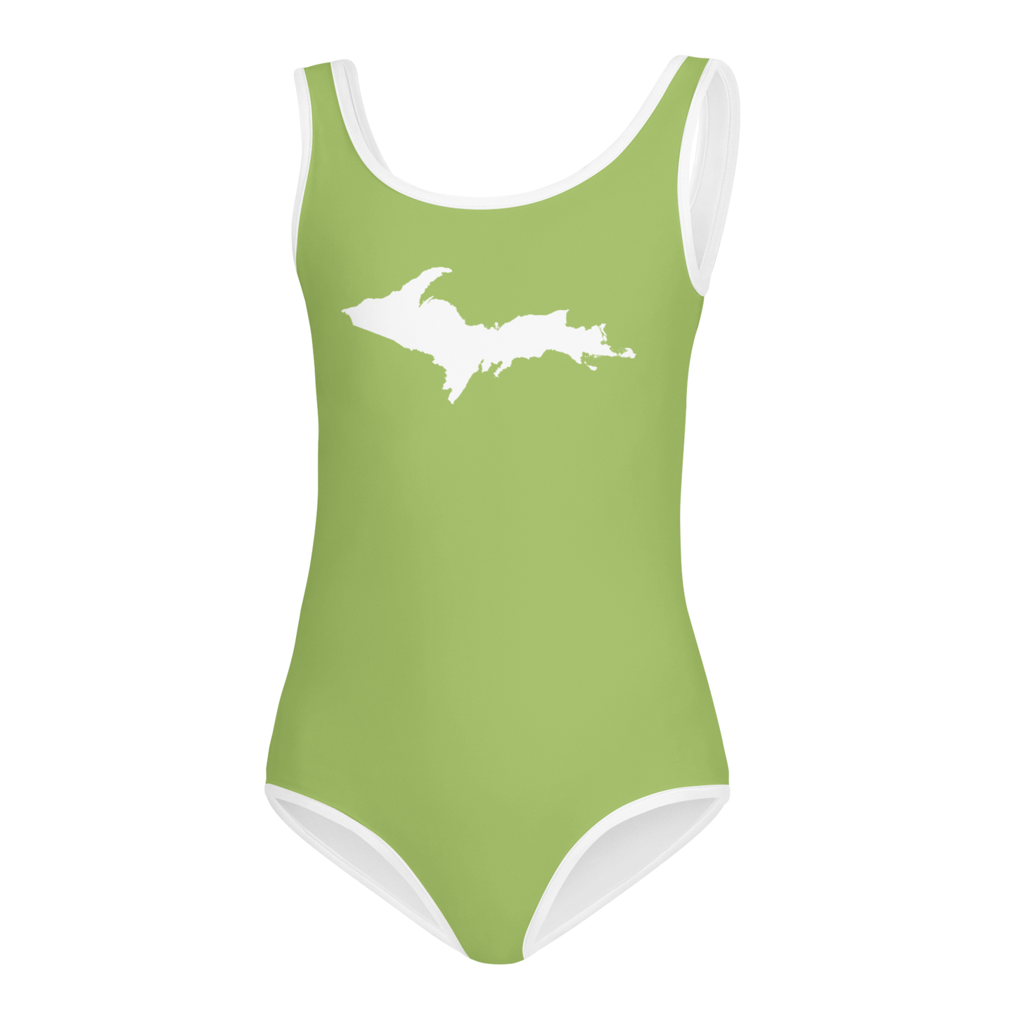 Michigan Upper Peninsula Toddler Swimsuit (w/ UP Outline) | Gooseberry Green