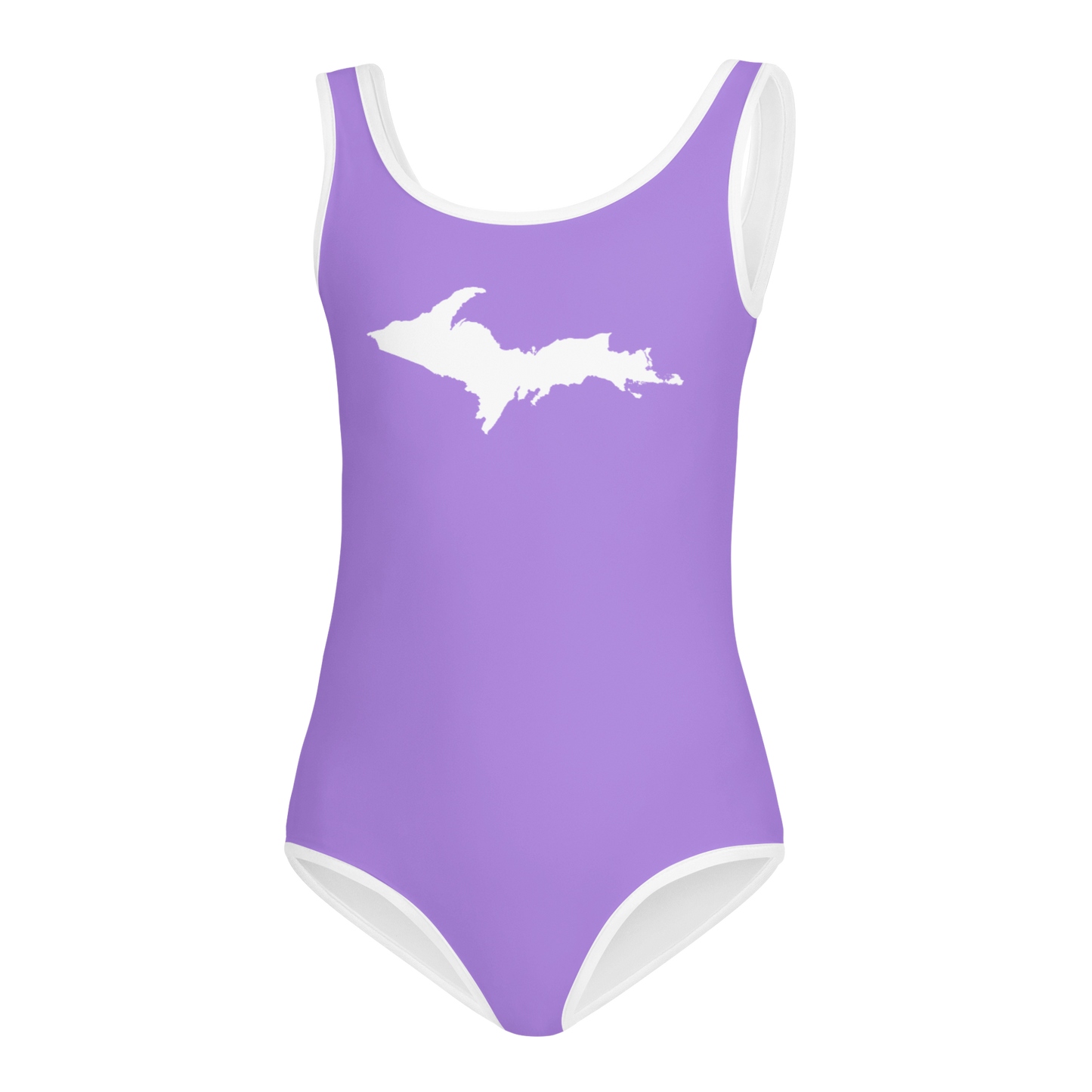 Michigan Upper Peninsula Toddler Swimsuit (w/ UP Outline) | Lavender