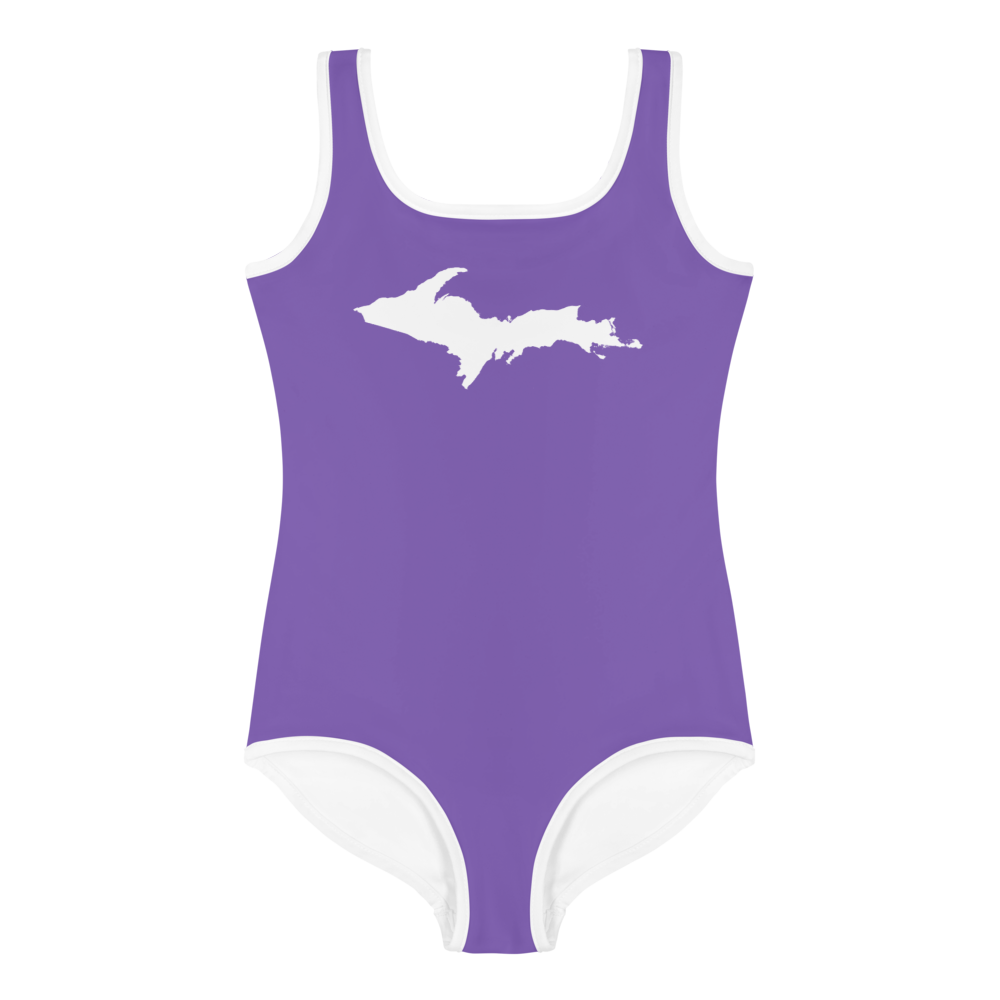 Michigan Upper Peninsula Toddler Swimsuit (w/ UP Outline) | Lake Iris