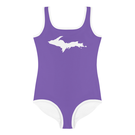 Michigan Upper Peninsula Toddler Swimsuit (w/ UP Outline) | Lake Iris