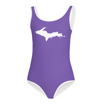 Michigan Upper Peninsula Toddler Swimsuit (w/ UP Outline) | Lake Iris