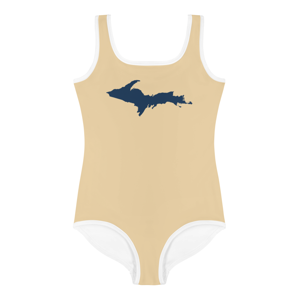 Michigan Upper Peninsula Toddler Swimsuit (w/ UP Outline) | Maple