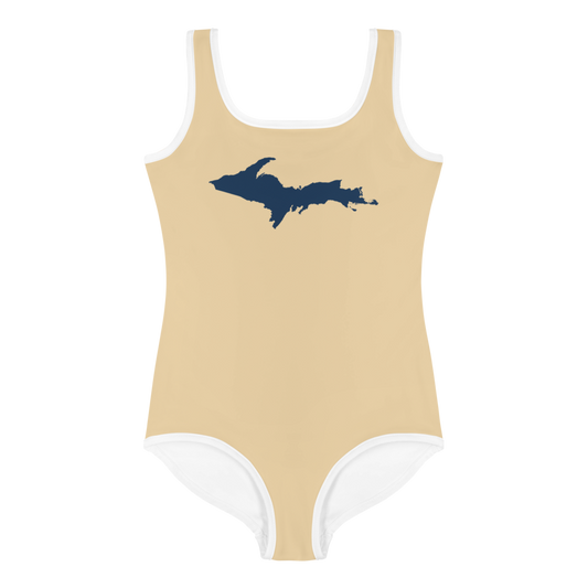 Michigan Upper Peninsula Toddler Swimsuit (w/ UP Outline) | Maple