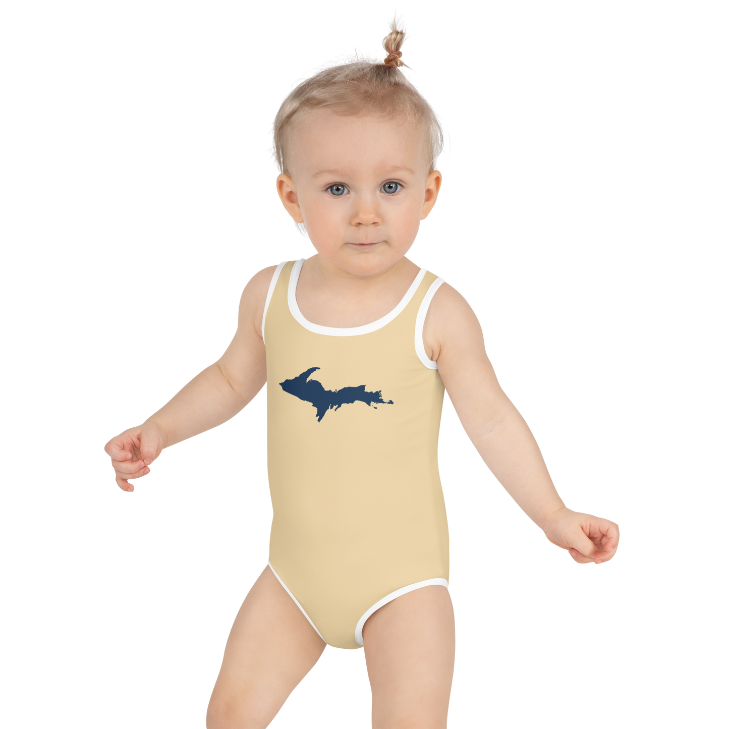 Michigan Upper Peninsula Toddler Swimsuit (w/ UP Outline) | Maple