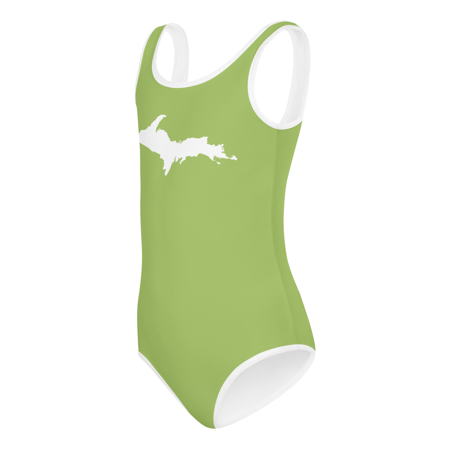 Michigan Upper Peninsula Toddler Swimsuit (w/ UP Outline) | Gooseberry Green