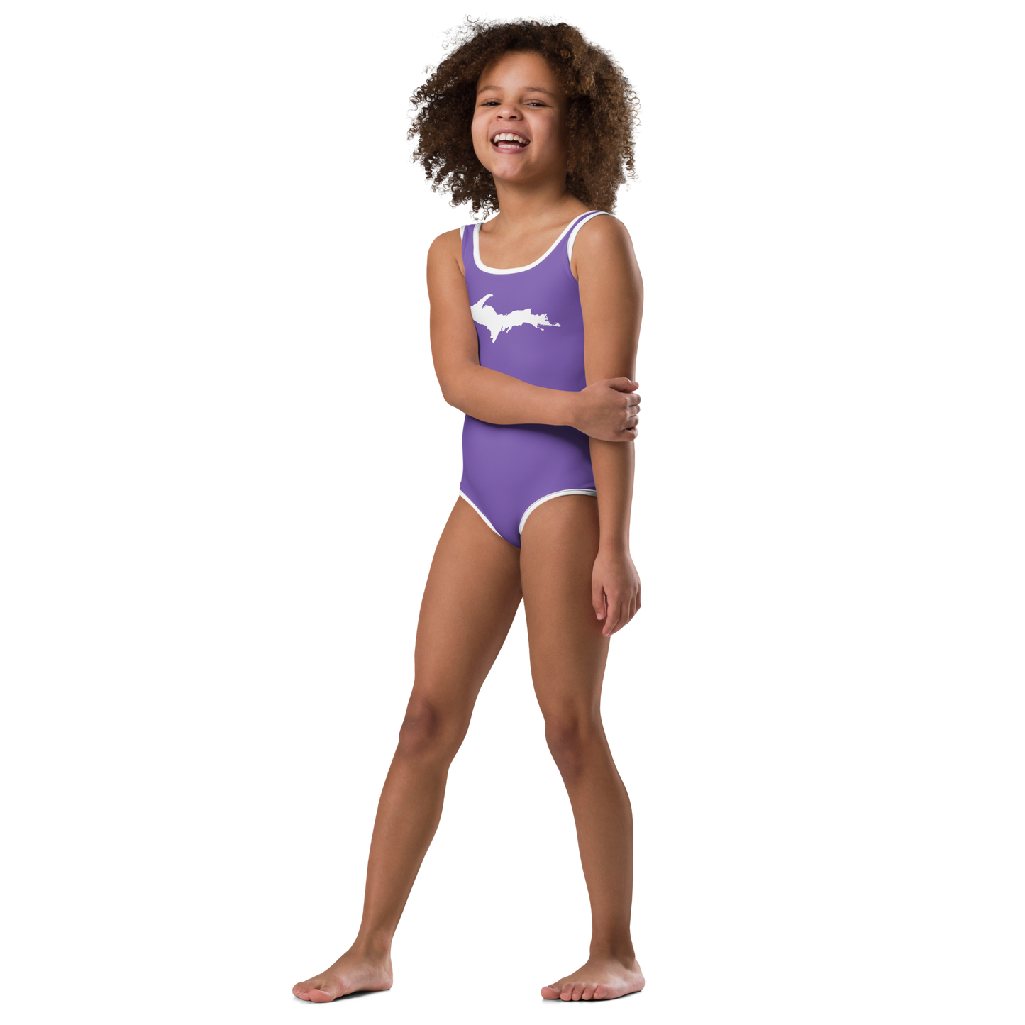 Michigan Upper Peninsula Toddler Swimsuit (w/ UP Outline) | Lake Iris