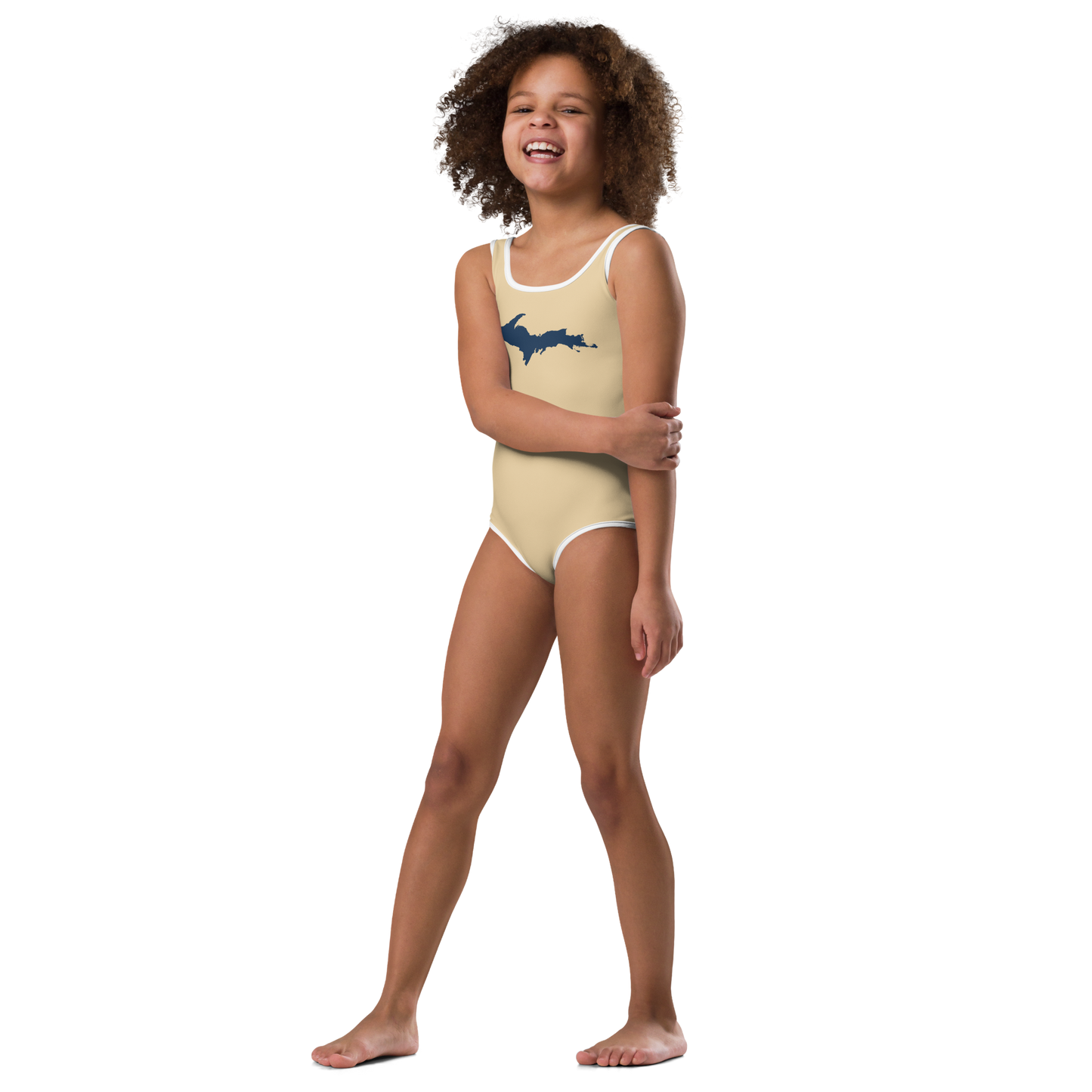 Michigan Upper Peninsula Toddler Swimsuit (w/ UP Outline) | Maple