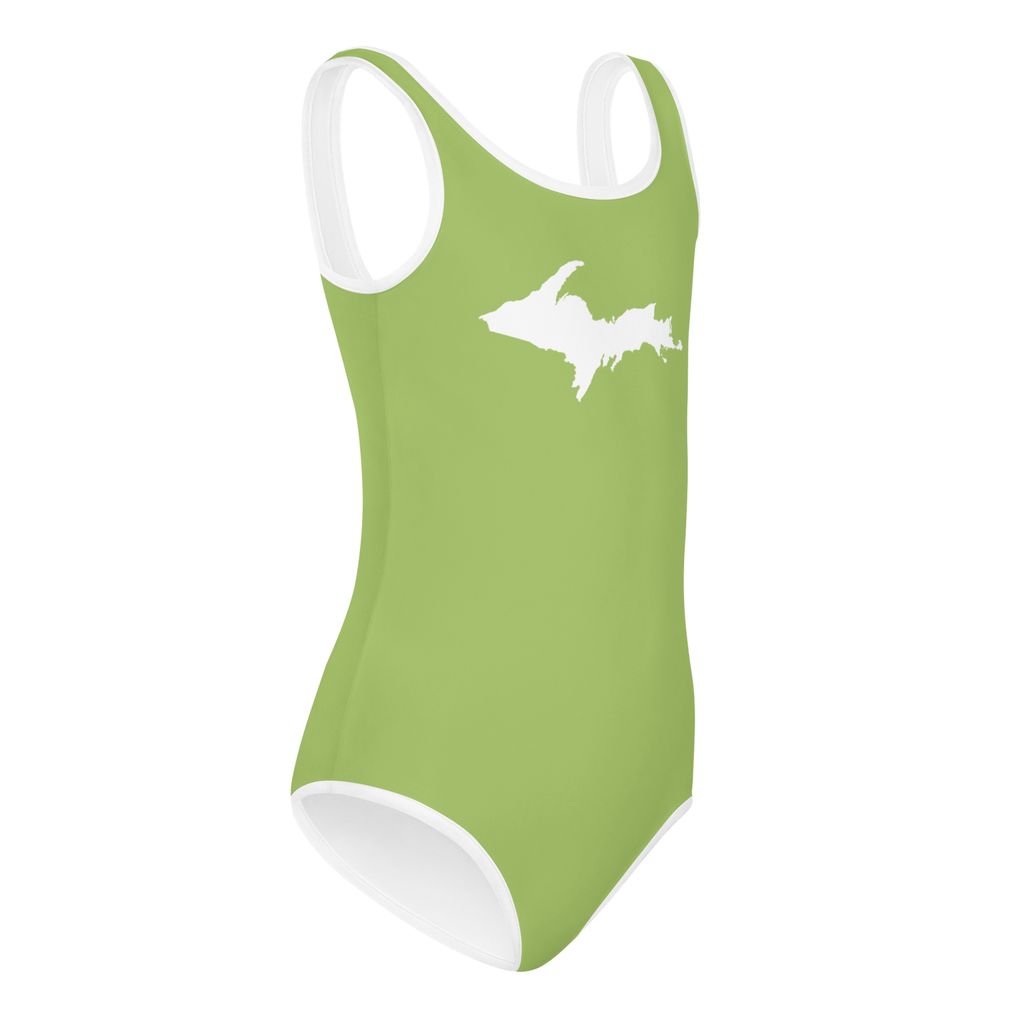 Michigan Upper Peninsula Toddler Swimsuit (w/ UP Outline) | Gooseberry Green