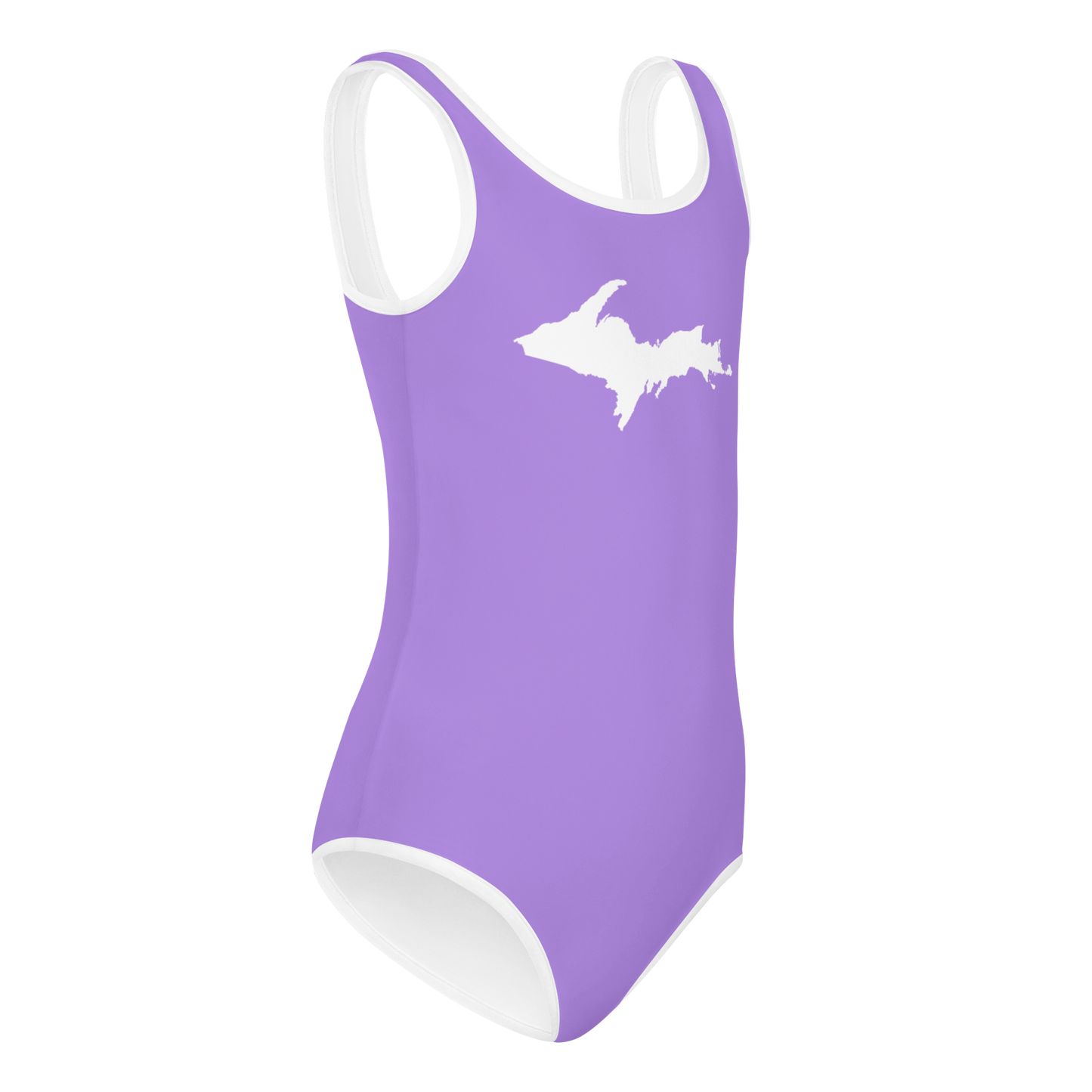 Michigan Upper Peninsula Toddler Swimsuit (w/ UP Outline) | Lavender