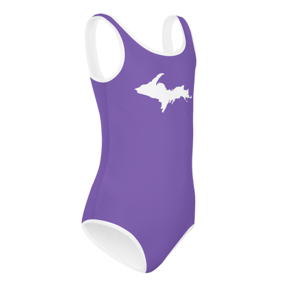 Michigan Upper Peninsula Toddler Swimsuit (w/ UP Outline) | Lake Iris