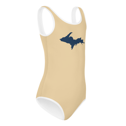 Michigan Upper Peninsula Toddler Swimsuit (w/ UP Outline) | Maple