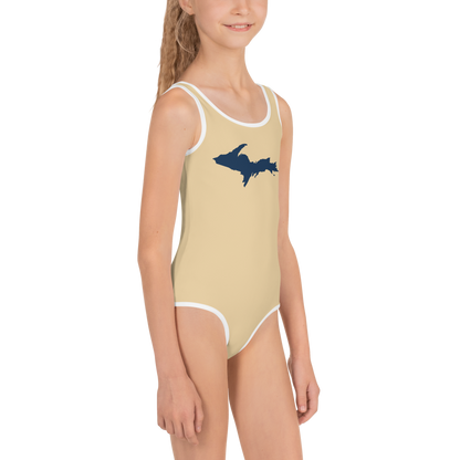 Michigan Upper Peninsula Toddler Swimsuit (w/ UP Outline) | Maple