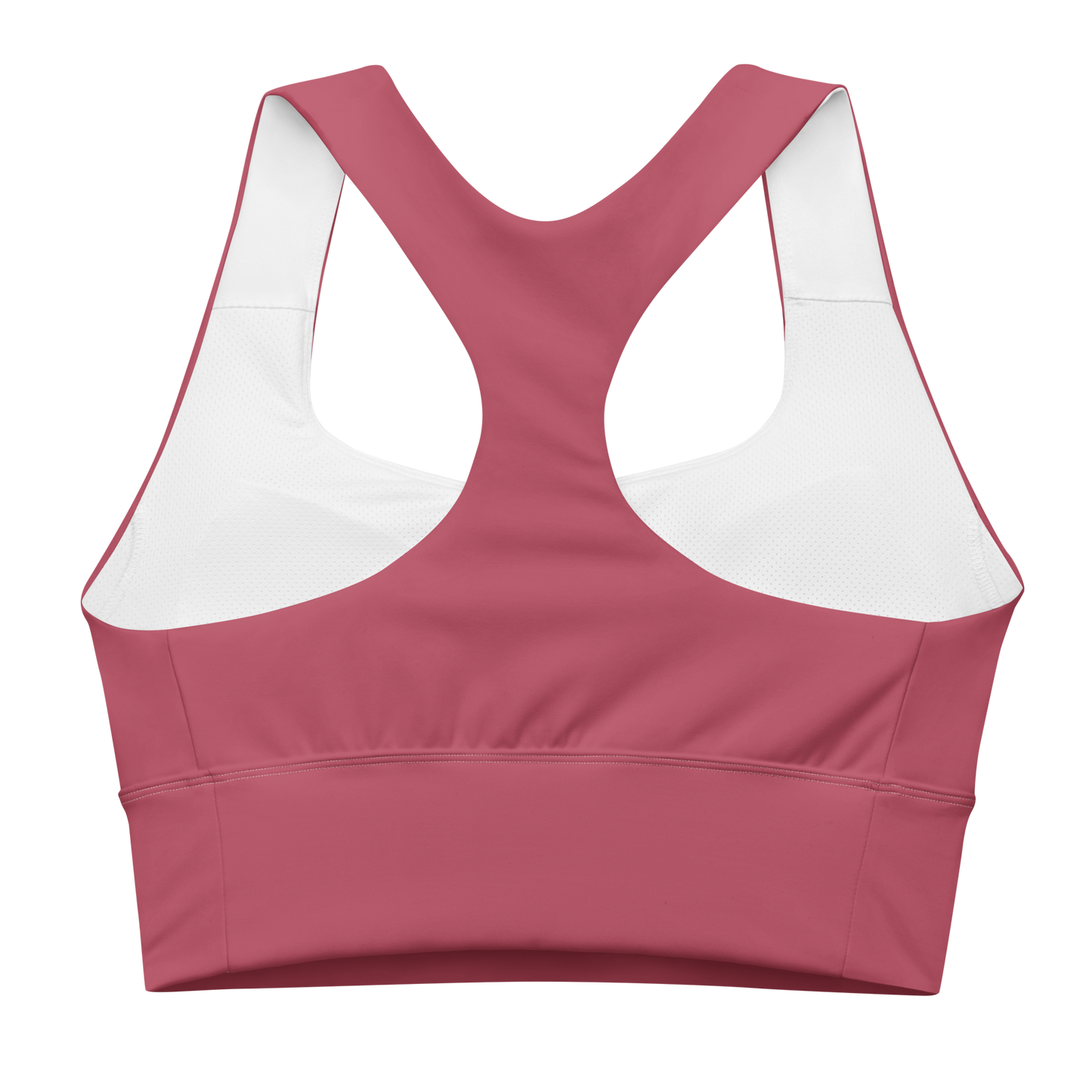 Michigan Upper Peninsula Longline Sports Bra (w/ UP USA Flag) | Popstar Pink