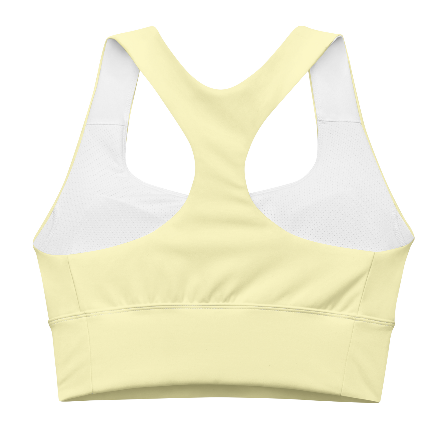 Michigan Upper Peninsula Longline Sports Bra (w/ UP USA Flag) | Canary Yellow