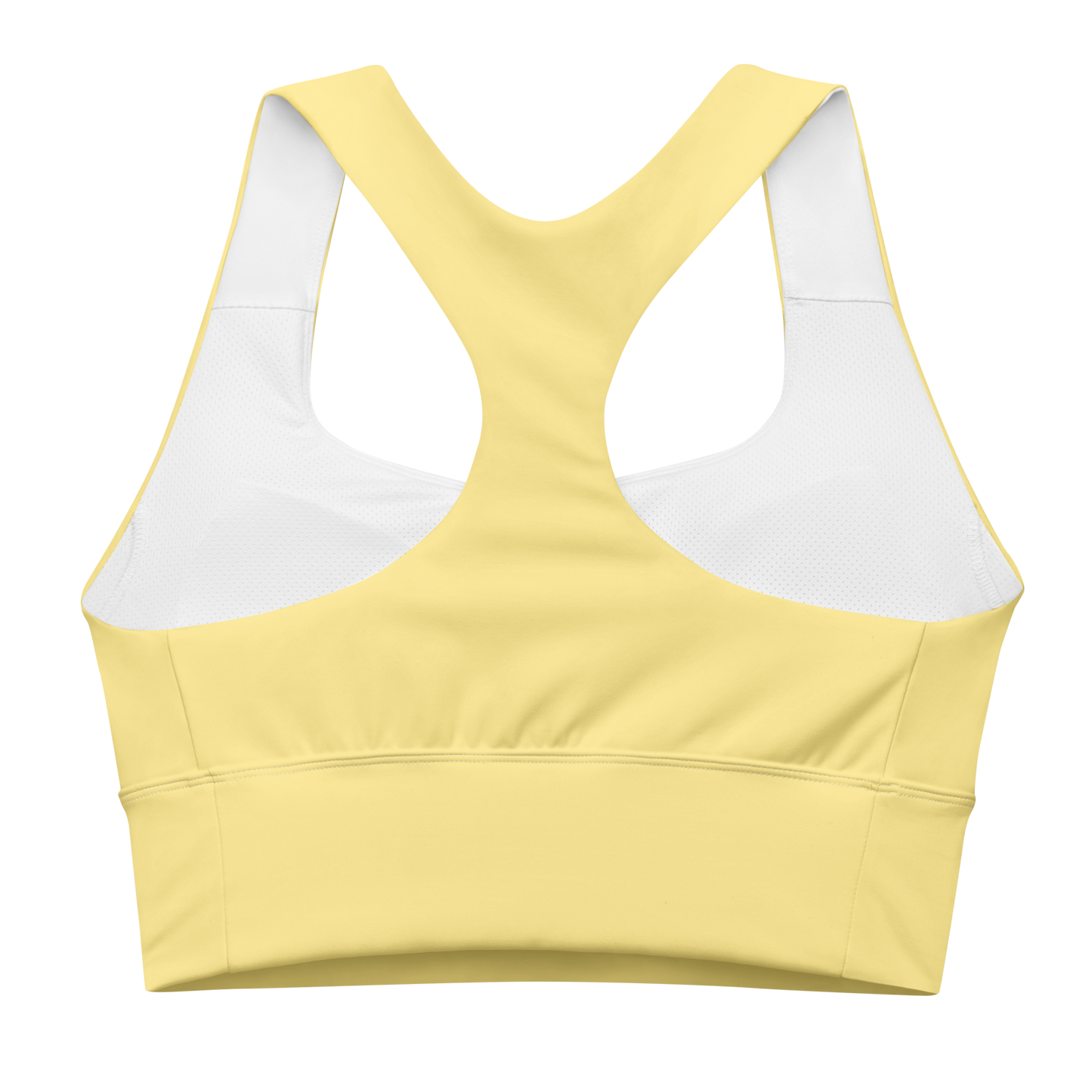 Michigan Upper Peninsula Longline Sports Bra (w/ UP USA Flag) | Cherry Yellow