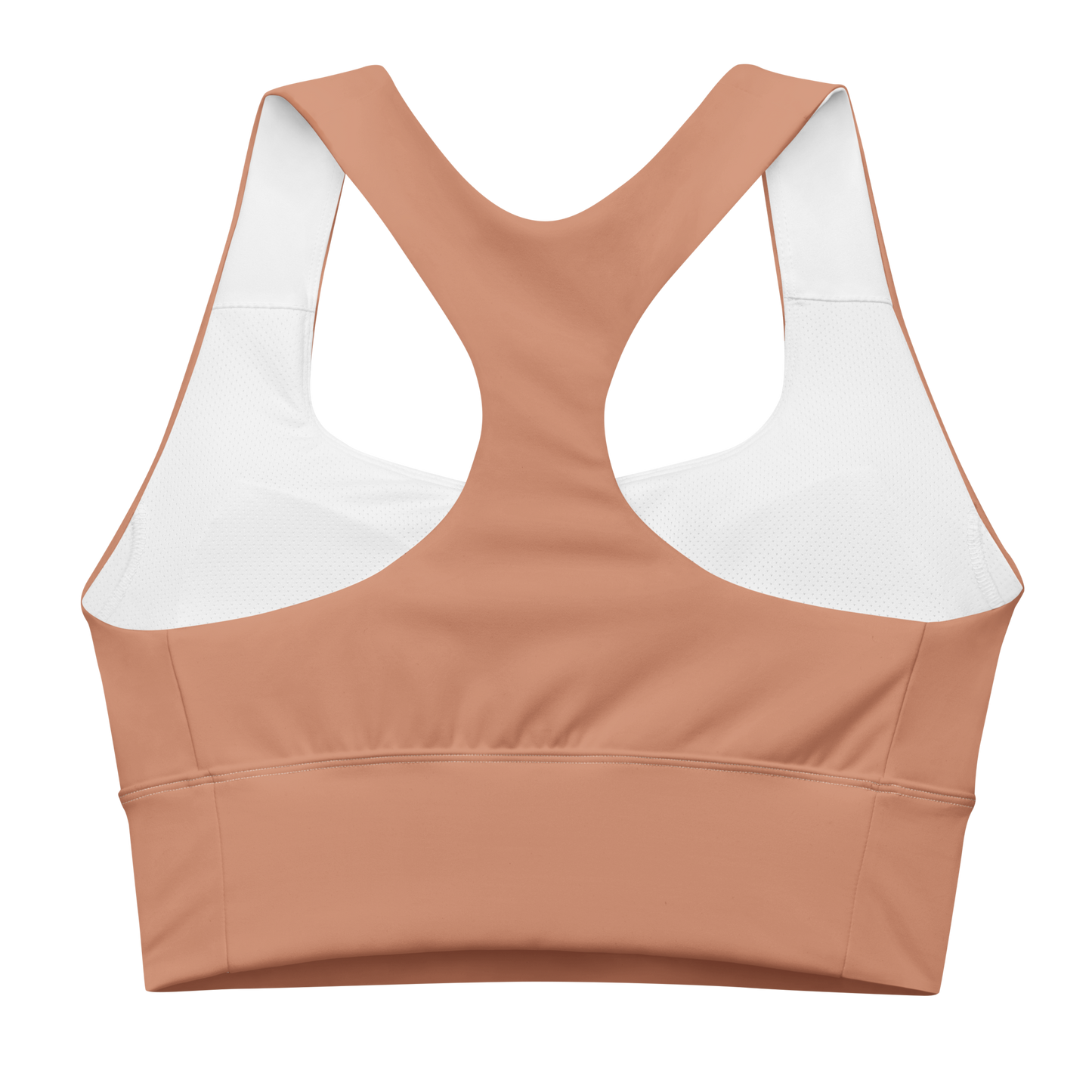 Michigan Upper Peninsula Longline Sports Bra (w/ UP USA Flag) | Copper Color