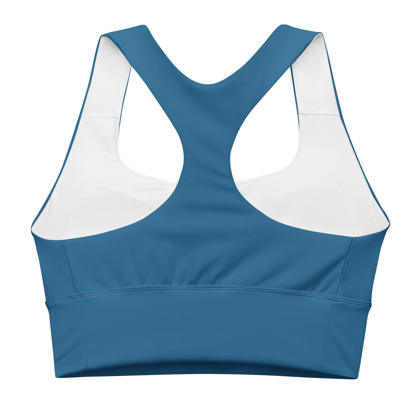 Michigan Upper Peninsula Longline Sports Bra (w/ UP USA Flag) | Blueberry