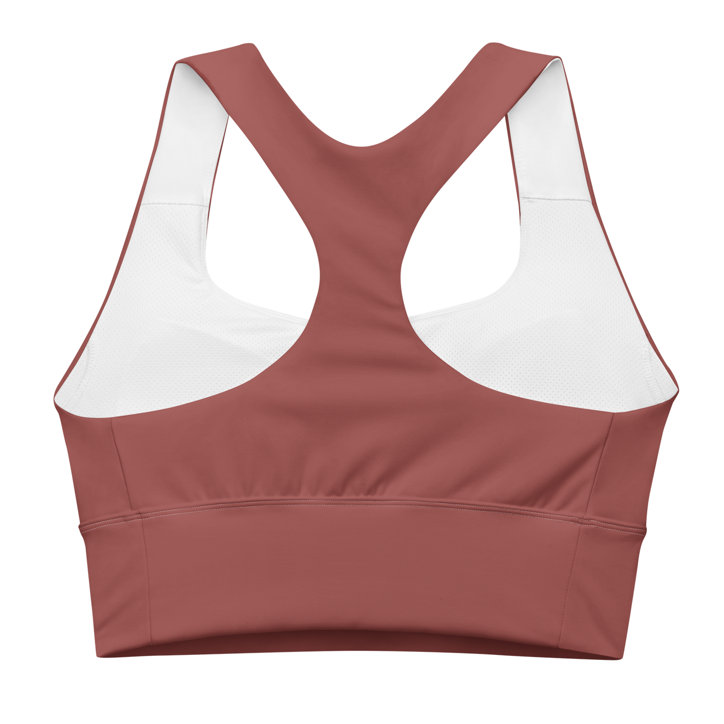 Michigan Upper Peninsula Longline Sports Bra (w/ UP USA Flag) | Ore Dock Red