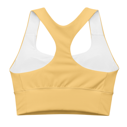 Michigan Upper Peninsula Longline Sports Bra (w/ UP USA Flag) | Citrine