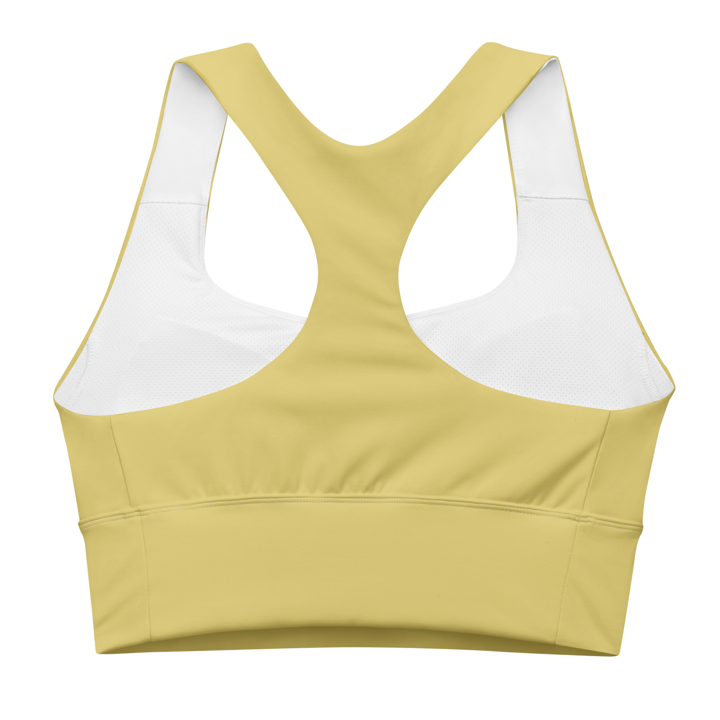 Michigan Upper Peninsula Longline Sports Bra (w/ UP USA Flag) | Plum Yellow