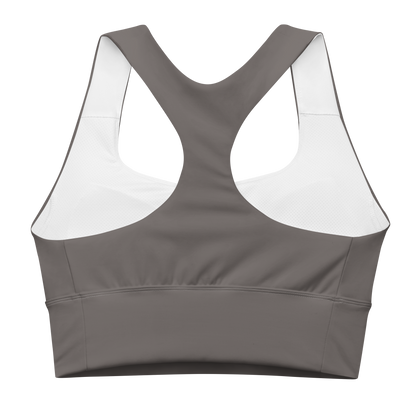 Michigan Upper Peninsula Longline Sports Bra (w/ UP USA Flag) | Warren Tank Grey