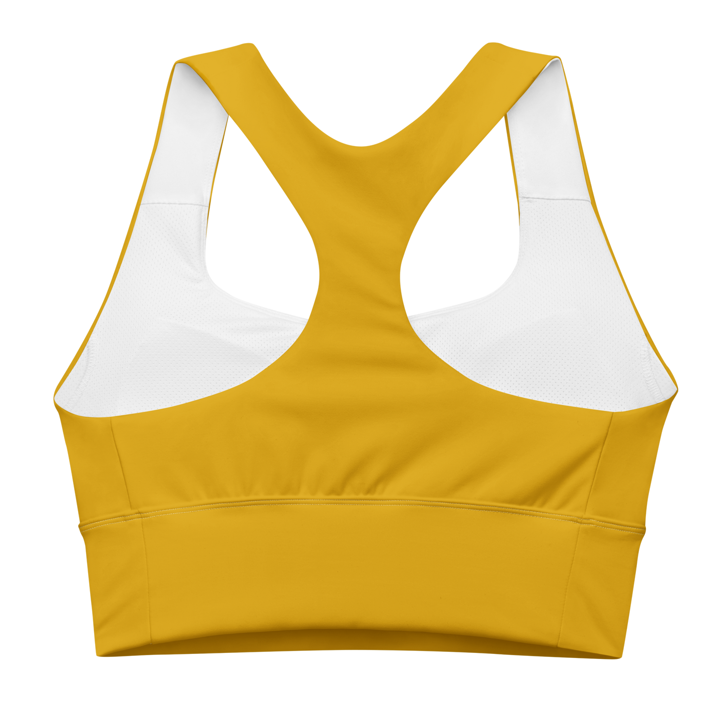 Michigan Upper Peninsula Longline Sports Bra (w/ UP USA Flag) | Gold