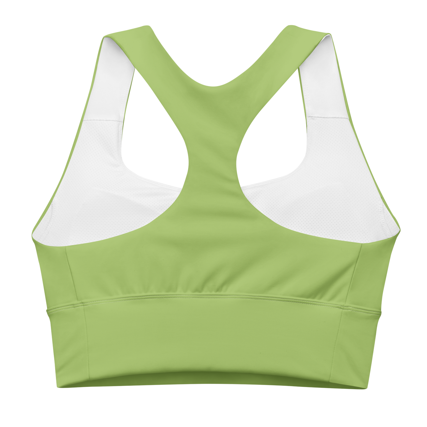 Michigan Upper Peninsula Longline Sports Bra (w/ UP USA Flag) | Gooseberry Green