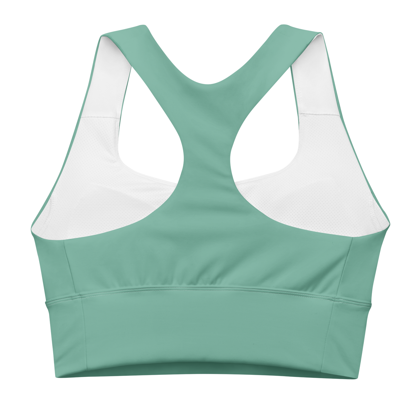 Michigan Upper Peninsula Longline Sports Bra (w/ UP USA Flag) | Tea Green