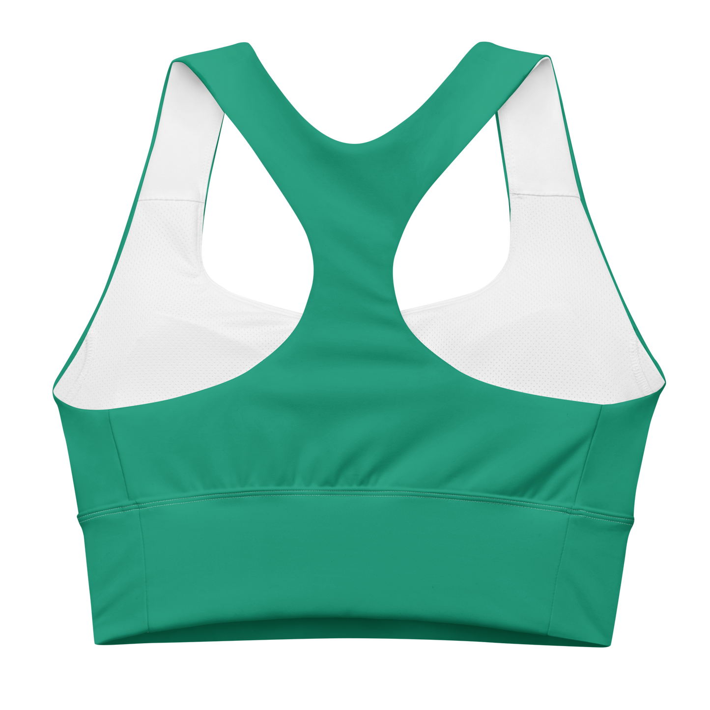 Michigan Upper Peninsula Longline Sports Bra (w/ UP USA Flag) | Emerald Green