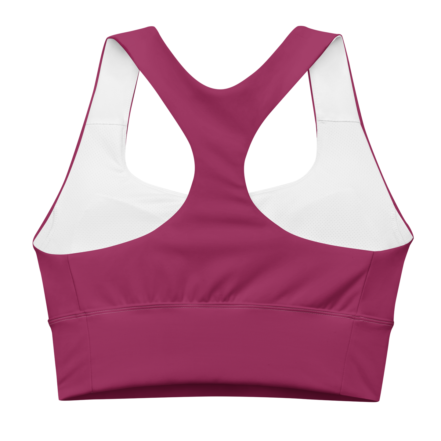 Michigan Upper Peninsula Longline Sports Bra (w/ UP USA Flag) | Ruby Red