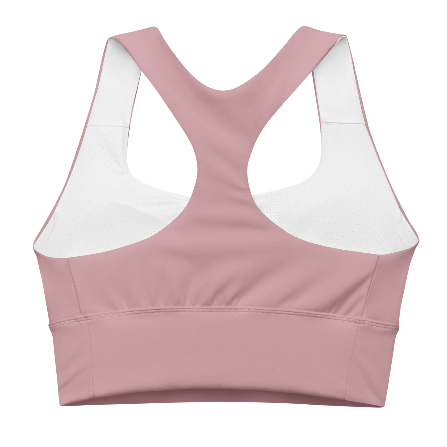 Michigan Upper Peninsula Longline Sports Bra (w/ UP USA Flag) | Cherry Blossom Pink