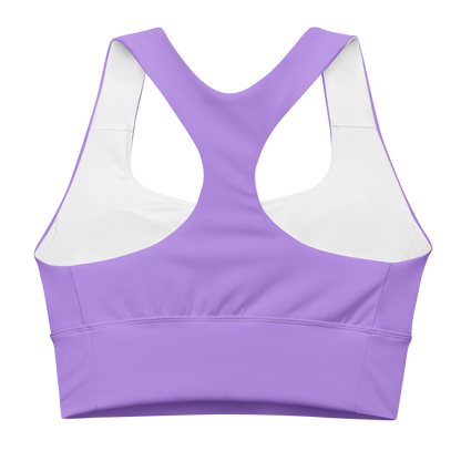 Michigan Upper Peninsula Longline Sports Bra (w/ UP USA Flag) | Lavander