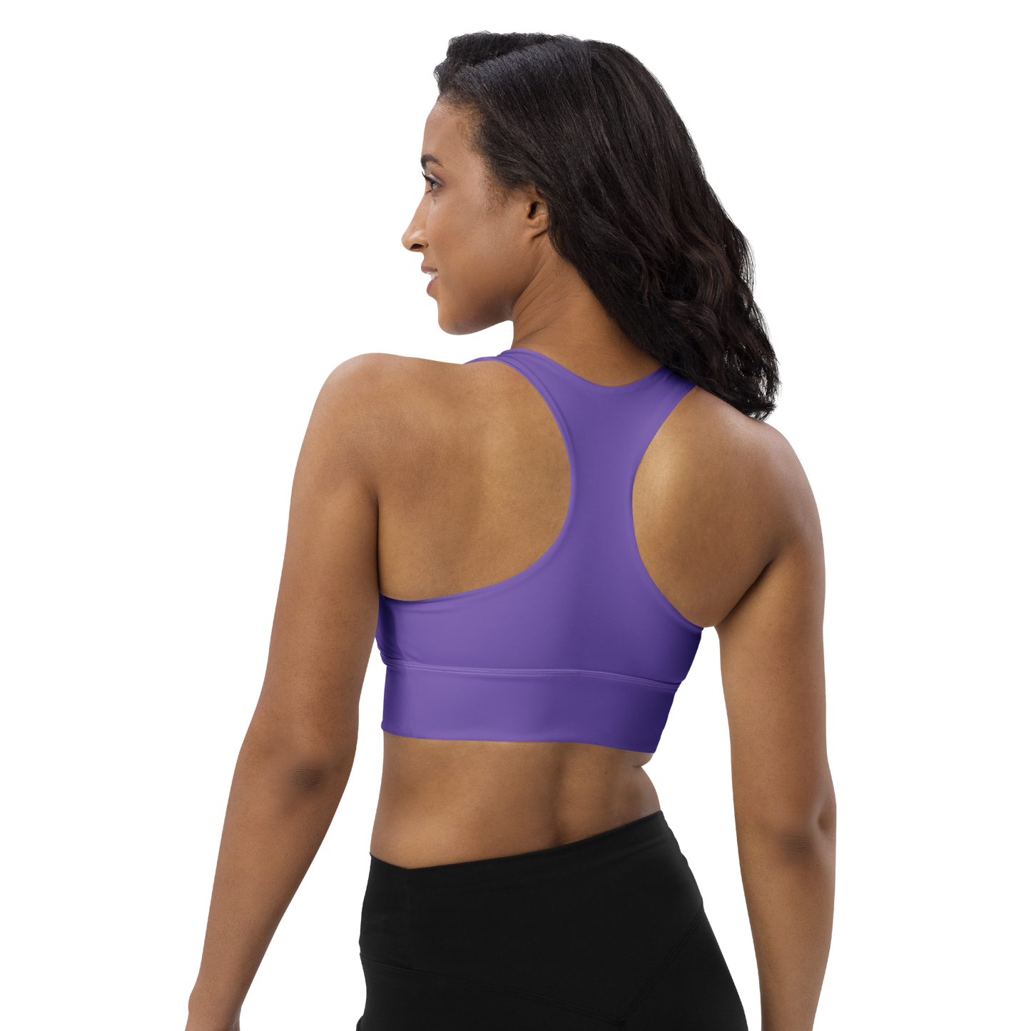 Michigan Upper Peninsula Longline Sports Bra (w/ UP USA Flag) | Lake Iris