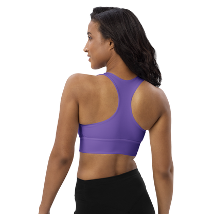 Michigan Upper Peninsula Longline Sports Bra (w/ UP USA Flag) | Lake Iris