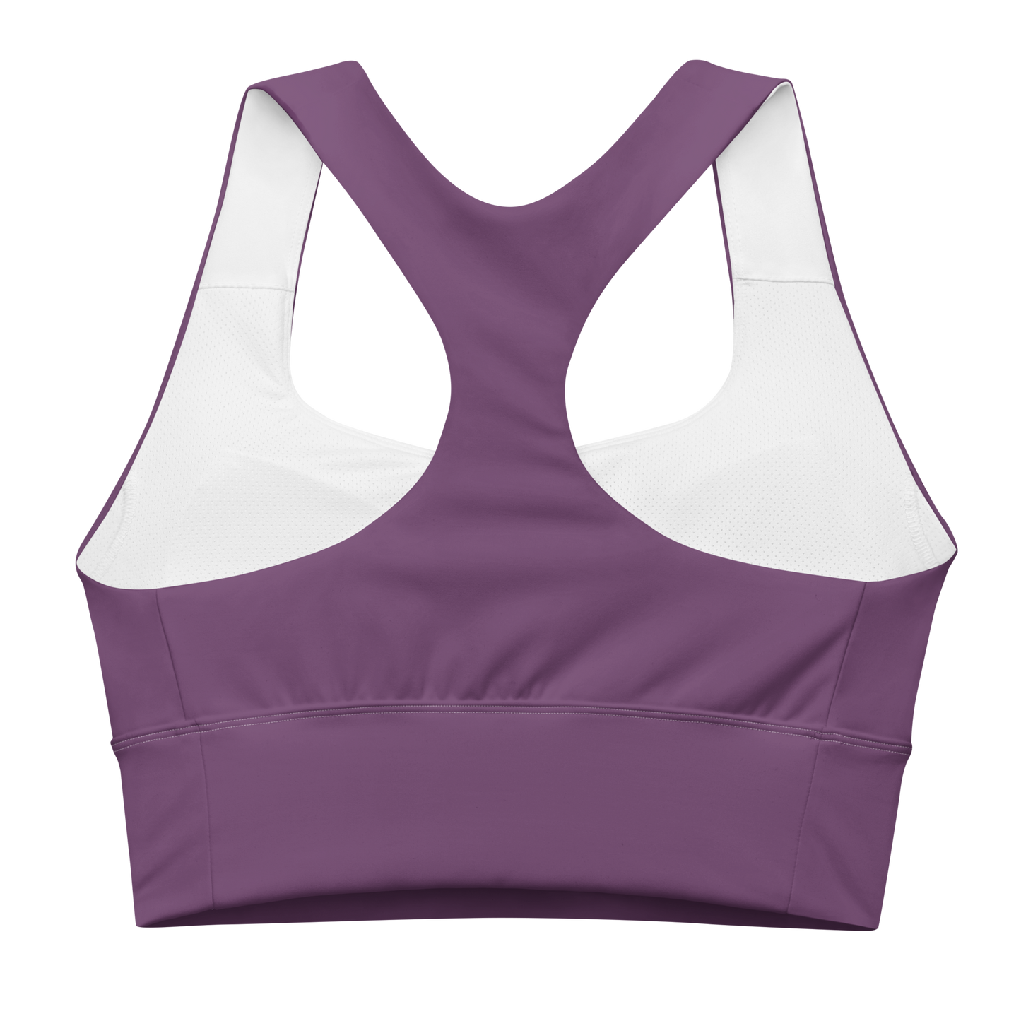 Michigan Upper Peninsula Longline Sports Bra (w/ UP USA Flag) | Plum