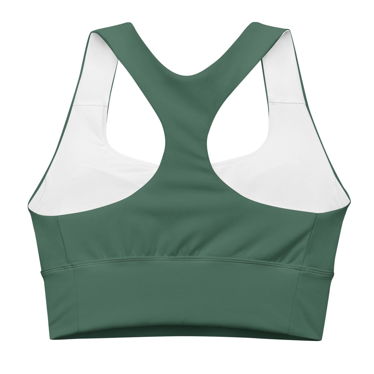 Michigan Upper Peninsula Longline Sports Bra (w/ UP USA Flag) | Ginger Ale Green