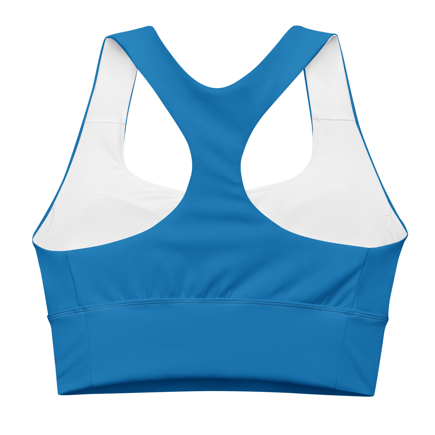 Michigan Upper Peninsula Longline Sports Bra (w/ UP USA Flag) | Azure